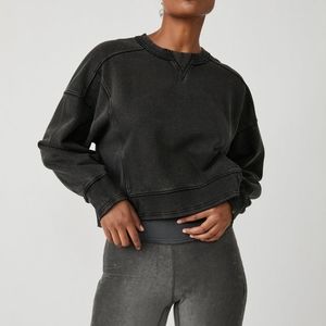 Free People Intercept Cotton Blend Sweatshirt